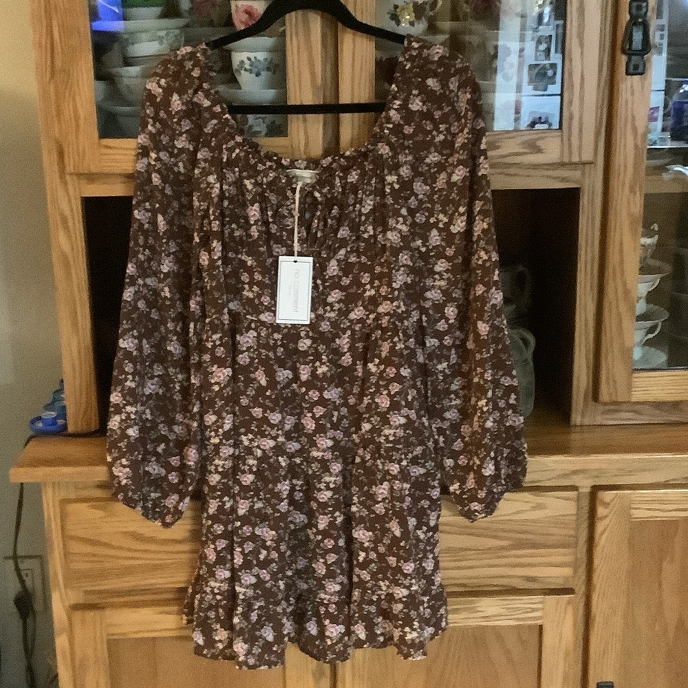 Floral Brown Women's Dress